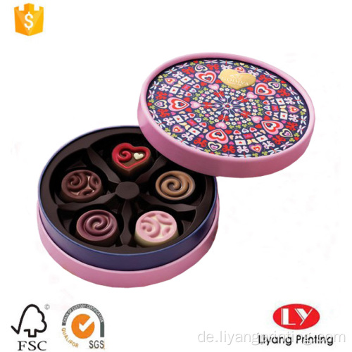 Luxuriöse runde Schokoladen-Geschenkbox-Verpackung